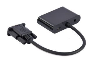 GEMBIRD GEMBIRD KONWERTER SYGNAŁU VGA DO HDMI + VGA 0,15M, CZARNY