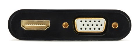 GEMBIRD GEMBIRD KONWERTER SYGNAŁU VGA DO HDMI + VGA 0,15M, CZARNY