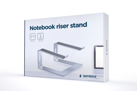 GEMBIRD GEMBIRD PODSTAWKA DO NOTEBOOKA 15,6" SREBRNA