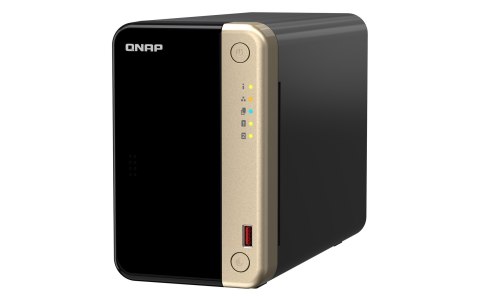 QNAP Qnap TS-264-8G, Tower, 2 x 2.5"/3.5" SATA, Intel Celeron N5105/N5095 4C/4T, 8 GB DDR4 onboard not expandable, 2 x 2.5GbE, option