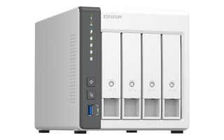 QNAP Qnap TS-433-4G, Tower, 4 x 2.5"/3.5" SATA , ARM 2.0GHz Quad core, 4GB, 1 x 2.5GbE + 1 x GbE, External adapter (PSU)