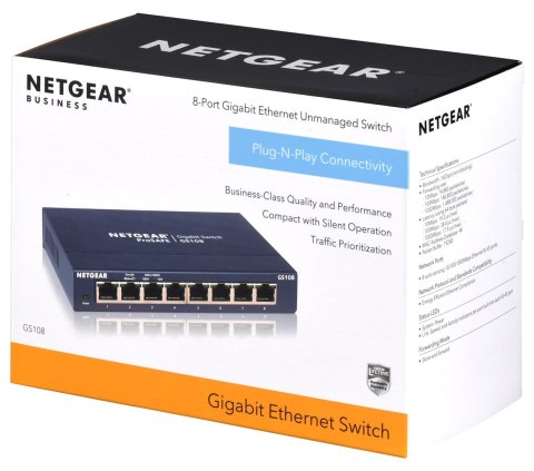 NETGEAR Switch Netgear GS108GE 8p Unmanaged Gigabit