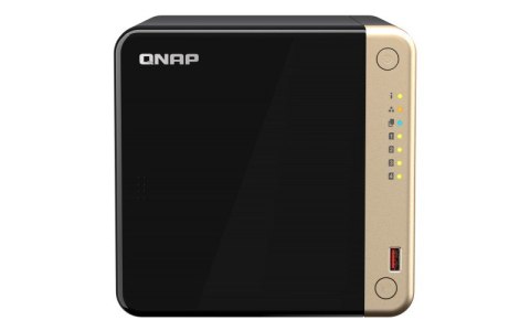 QNAP Qnap TS-464-8G, Tower, 4 x 2.5"/3.5" SATA , Intel Celeron N5105/N5095 4C/4T, 8 GB DDR4 onboard not expandable, 2 x 2.5GbE, optio