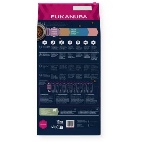 EUKANUBA EUKANUBA Szczenie duża rasa bez zbóż jagnięcina - sucha karma dla psa - 12 kg EUKANUBA EUKANUBA Szczenie duża rasa bez zbóż jagnięcina - sucha karma dla psa - 12 kg