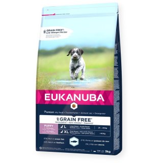 EUKANUBA EUKANUBA Szczenie duża rasa bez zbóż ryba oceaniczna - sucha karma dla psa - 3 kg