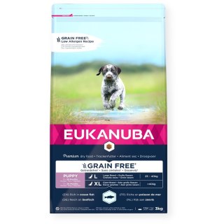 EUKANUBA EUKANUBA Szczenie duża rasa bez zbóż ryba oceaniczna - sucha karma dla psa - 3 kg