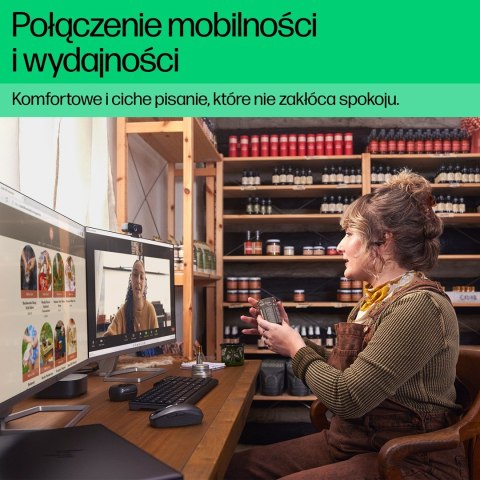 Hewlett-Packard Klawiatura HP 460 Multi-Device Bluetooth Keyboard bezprzewodowa czarna 7N7B8AA