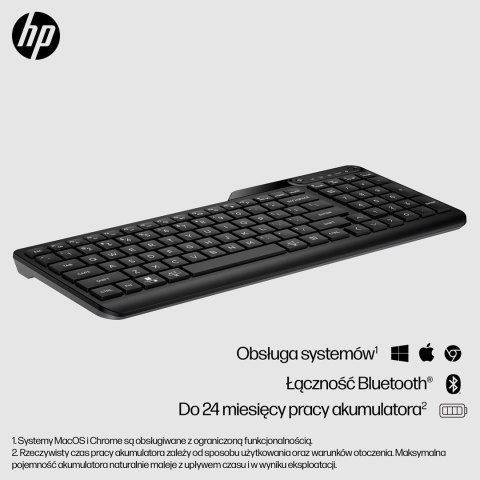 Hewlett-Packard Klawiatura HP 460 Multi-Device Bluetooth Keyboard bezprzewodowa czarna 7N7B8AA