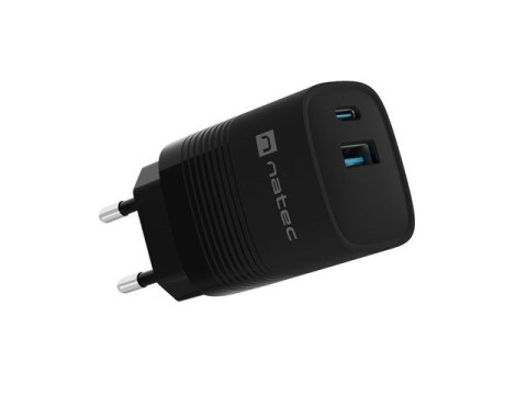 NATEC NATEC ŁADOWARKA RIBERA GAN 1X USB-A + 1X USB-C 30W CZARNA NUC-2141 NATEC NATEC ŁADOWARKA RIBERA GAN 1X USB-A + 1X USB-C 30W CZARNA NUC-2141