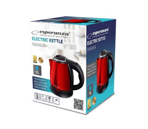 Esperanza ESPERANZA CZAJNIK ELEKTRYCZNY PARANA 1.0 L CZERWONY EKK128R Esperanza ESPERANZA CZAJNIK ELEKTRYCZNY PARANA 1.0 L CZERWONY EKK128R