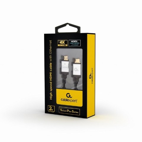 GEMBIRD Kabel GEMBIRD Seria select plus CCB-HDMIL-2M (HDMI M - HDMI M; 2m; kolor czarny) GEMBIRD Kabel GEMBIRD Seria select plus CCB-HDMIL-2M (HDMI M - HDMI M; 2m; kolor czarny)