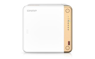 QNAP Qnap TS-462-4G, Tower, 4 x 2.5"/3.5" SATA , Intel Celeron N4505 2C/2T, 4 GB DDR4 onboard not expandable, 1 x 2.5GbE, External ad