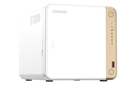 QNAP Qnap TS-462-4G, Tower, 4 x 2.5"/3.5" SATA , Intel Celeron N4505 2C/2T, 4 GB DDR4 onboard not expandable, 1 x 2.5GbE, External ad