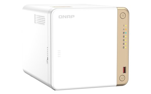 QNAP Qnap TS-462-4G, Tower, 4 x 2.5"/3.5" SATA , Intel Celeron N4505 2C/2T, 4 GB DDR4 onboard not expandable, 1 x 2.5GbE, External ad