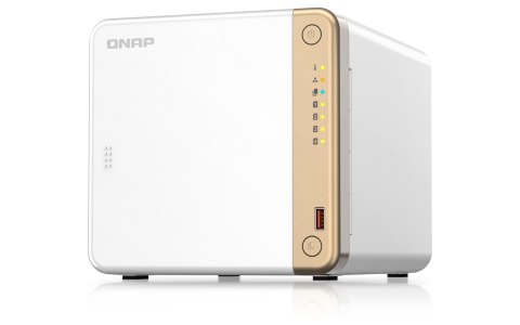 QNAP Qnap TS-462-4G, Tower, 4 x 2.5"/3.5" SATA , Intel Celeron N4505 2C/2T, 4 GB DDR4 onboard not expandable, 1 x 2.5GbE, External ad