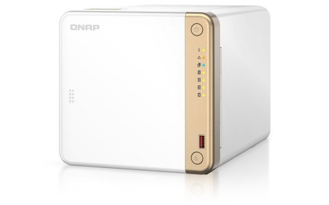 QNAP Qnap TS-462-4G, Tower, 4 x 2.5"/3.5" SATA , Intel Celeron N4505 2C/2T, 4 GB DDR4 onboard not expandable, 1 x 2.5GbE, External ad