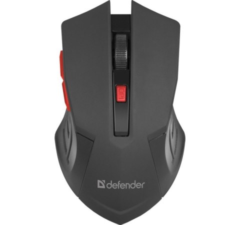Defender DEFENDER MYSZ BEZPRZEWODOWA ACCURA MM-275 RF CZARNO-CZERWONA OPTICAL 1600DPI 6P 52276