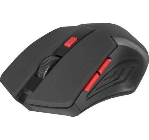 Defender DEFENDER MYSZ BEZPRZEWODOWA ACCURA MM-275 RF CZARNO-CZERWONA OPTICAL 1600DPI 6P 52276
