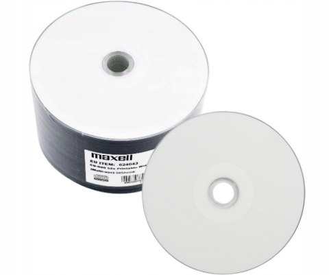 Maxell MAXELL CD-R 700MB 50 szt. 52x80 min, spindel, płyta do nadruku Maxell MAXELL CD-R 700MB 50 szt. 52x80 min, spindel, płyta do nadruku