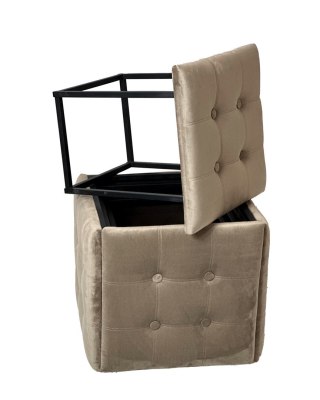 Go Gift Puf-transformator 5w1 - 5 taboretów w 1 pufie cappuccino velvet 2284