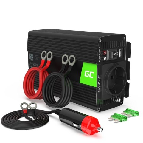 Green Cell GREEN CELL PRZETWORNICA INV16 12V-230V 500W/1000W CZYSTA SINUSOIDA