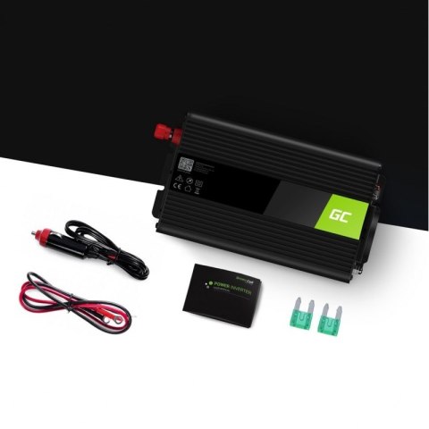Green Cell GREEN CELL PRZETWORNICA INV16 12V-230V 500W/1000W CZYSTA SINUSOIDA