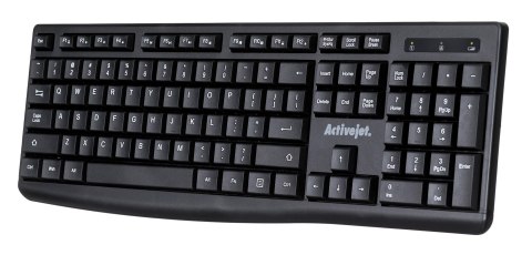 Activejet Activejet K-3803SW Klawiatura bezprzewodowa zasilanie baterią 1x 1,5V AAA czarna