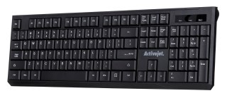 Activejet Activejet K-3911W Klawiatura bezprzewodowa, zasilanie baterią 1x 1,5V AAA, czarna