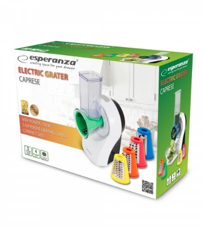 Esperanza Szatkownica elektryczny Esperanza CAPRESE EKM026 (150W; kolor biały) Esperanza Szatkownica elektryczny Esperanza CAPRESE EKM026 (150W; kolor biały)