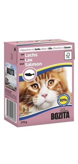 BOZITA BOZITA Mięsne kawałki z łososiem w sosie 370g