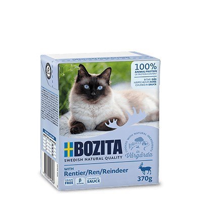 BOZITA BOZITA Mięsne kawałki z reniferem w sosie 370g BOZITA BOZITA Mięsne kawałki z reniferem w sosie 370g