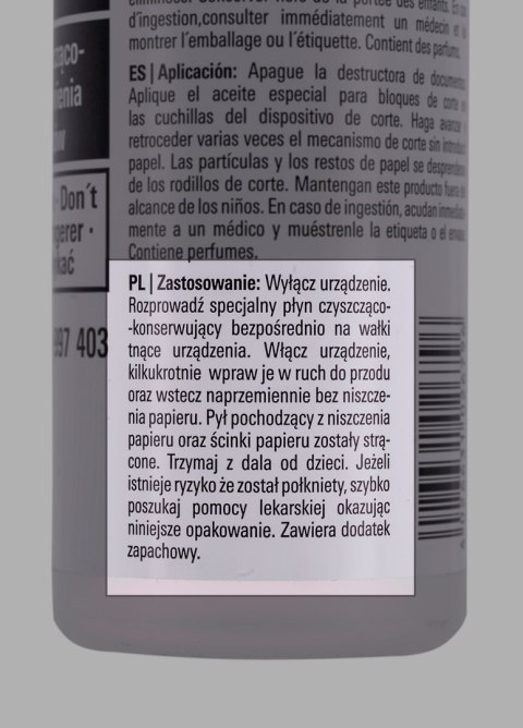 HSM HSM Płyn czyszcząco-konserwujący do niszczarek 250ml