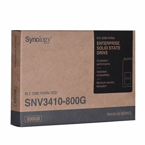 Synology Dysk SSD Synology Plus Series 800GB M.2 (22x80) NVMe PCIe 3.0x4 SNV3410-800G (DWPD 0.7)