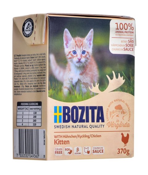 BOZITA BOZITA Chunks in sauce - mokra karma dla kociąt - 370g BOZITA BOZITA Chunks in sauce - mokra karma dla kociąt - 370g