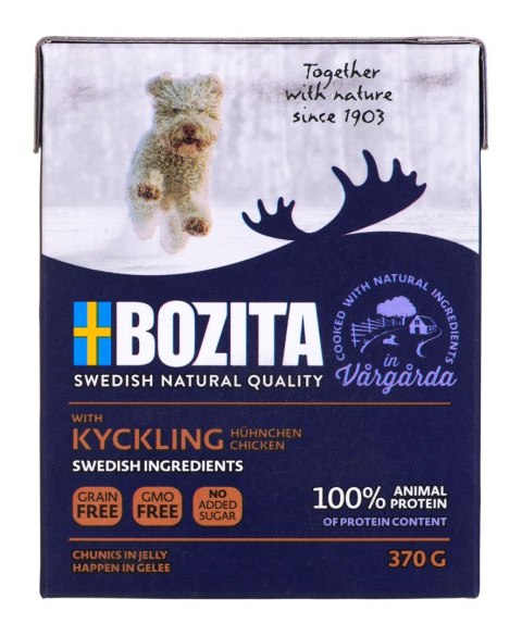 BOZITA BOZITA Kawałki kurczaka w galaretce dla psa 370g BOZITA BOZITA Kawałki kurczaka w galaretce dla psa 370g
