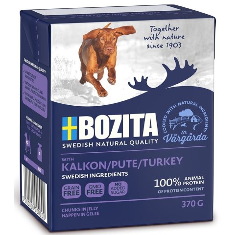 BOZITA BOZITA Mięsne kawałki z indyk w gal. dla psa 370g BOZITA BOZITA Mięsne kawałki z indyk w gal. dla psa 370g