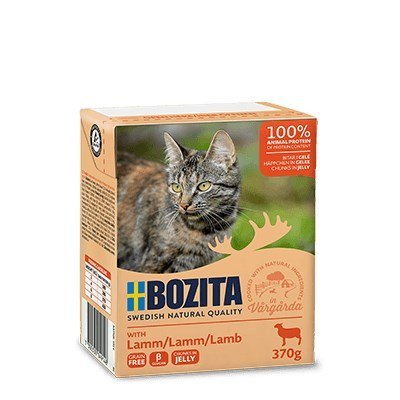 BOZITA BOZITA Mięsne kawałki z jagnięciną w galaretce 370g BOZITA BOZITA Mięsne kawałki z jagnięciną w galaretce 370g