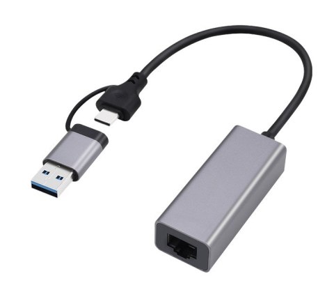GEMBIRD GEMBIRD ADAPTER USB TYP 3.1 + USB-C -> LAN RJ45 GIGABIT 15CM GEMBIRD GEMBIRD ADAPTER USB TYP 3.1 + USB-C -> LAN RJ45 GIGABIT 15CM