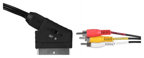 SAVIO Kabel męski SAVIO CL-133 (SCART M - RCA x 3 M; 2m; kolor czarny) SAVIO Kabel męski SAVIO CL-133 (SCART M - RCA x 3 M; 2m; kolor czarny)