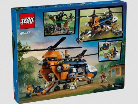 Lego LEGO City 60437 Helikopter badaczy dżungli w bazie