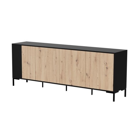 Cama MEBLE Komoda MERCI 200x40x74 czarny/dąb artisan