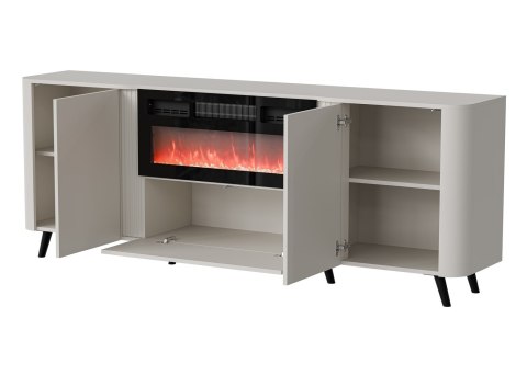 Cama MEBLE Komoda VOLARE 200x39x75 kaszmir + kominek