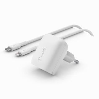 Belkin Ładowarka Belkin BoostCharge USB-C PD 3.1 PPS Wall Charger 20W + USB-C to Lightning Cable 1m White