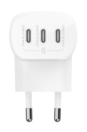 Belkin Ładowarka Belkin BoostCharge 3 Port USB-C PD 3.1 PPS Wall Charger 67W White