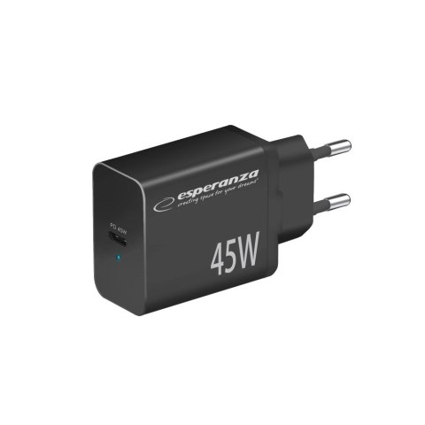Esperanza ESPERANZA ŁADOWARKA SIECIOWA 45W USB-C PD EZC108K Esperanza ESPERANZA ŁADOWARKA SIECIOWA 45W USB-C PD EZC108K