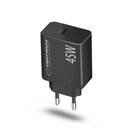 Esperanza ESPERANZA ŁADOWARKA SIECIOWA 45W USB-C PD EZC108K Esperanza ESPERANZA ŁADOWARKA SIECIOWA 45W USB-C PD EZC108K