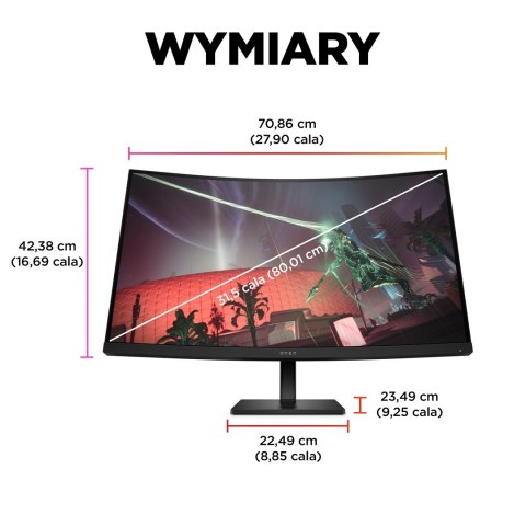 Hewlett-Packard MONITOR HP LED, QHD 32" OMEN 32c (780K6E9) 165Hz