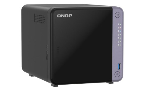 QNAP Qnap TS-432X-4G, Tower, 4 x 2.5"/3.5" SATA, AnnapurnaLabs Alpine AL524 4C, 4GB (Max. 16GB) DDR4 SODIMM, 2 x 2.5GbE, 1 x 10GbE SF