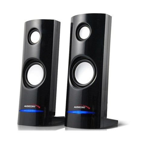 AUDIOCORE Zestaw głośników komputerowe AUDIOCORE AC860 (2.0; kolor czarny) AUDIOCORE Zestaw głośników komputerowe AUDIOCORE AC860 (2.0; kolor czarny)