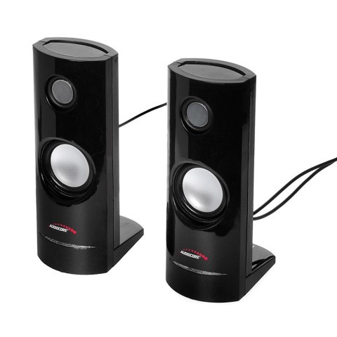 AUDIOCORE Zestaw głośników komputerowe AUDIOCORE AC860 (2.0; kolor czarny) AUDIOCORE Zestaw głośników komputerowe AUDIOCORE AC860 (2.0; kolor czarny)